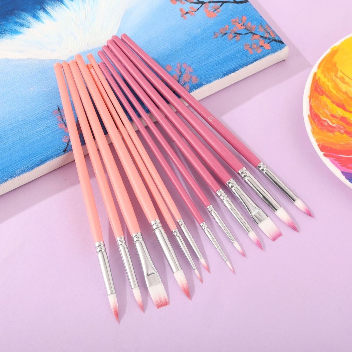 6 Pcs 세트 나일론 헤어 수채화 아크릴 페인팅 브러 - Gouache Paint Set 리뷰 및 가격