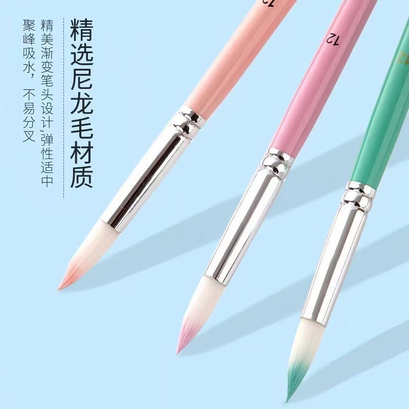 6 Pcs 세트 나일론 헤어 수채화 아크릴 페인팅 브러 - Gouache Paint Set 리뷰 및 가격