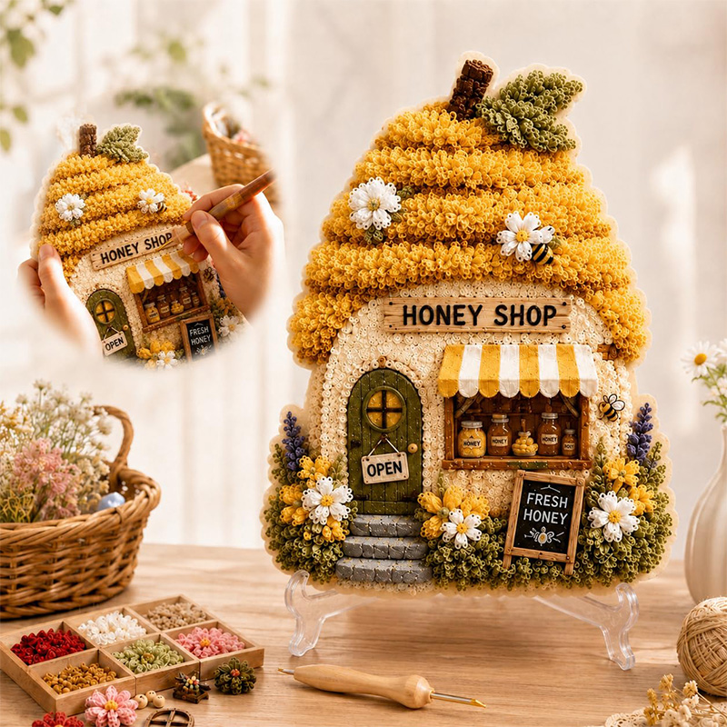3D 버섯집 포케 아트 DIY 키트 패브릭 펀치 니들  - Art Craft Kit 리뷰 및 가격