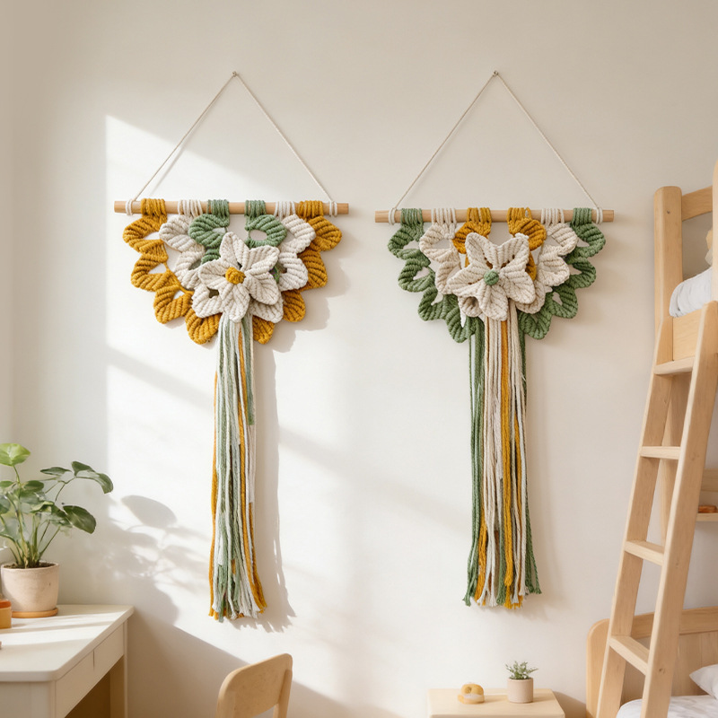 보헤미안 기하학적 조개 테이프스트리 벽걸이 장식, 태슬 - Art And Craft For Nursery 리뷰 및 가격