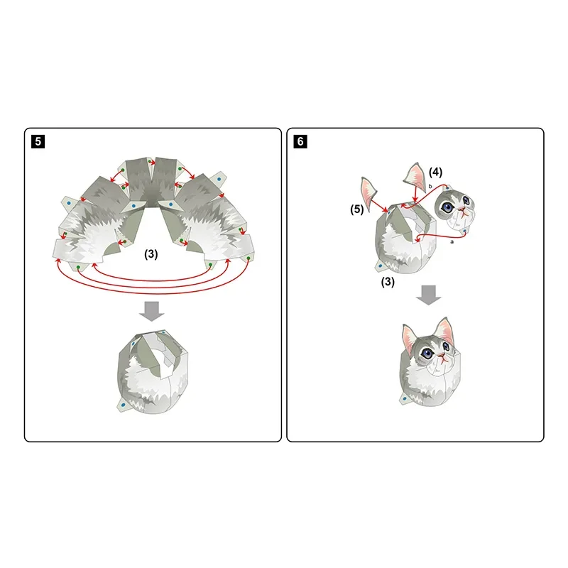 메인 쿤 고양이 접이식 종이접기 미니 귀여운 3D 종이 - Art Craft Cardboard 리뷰 및 가격